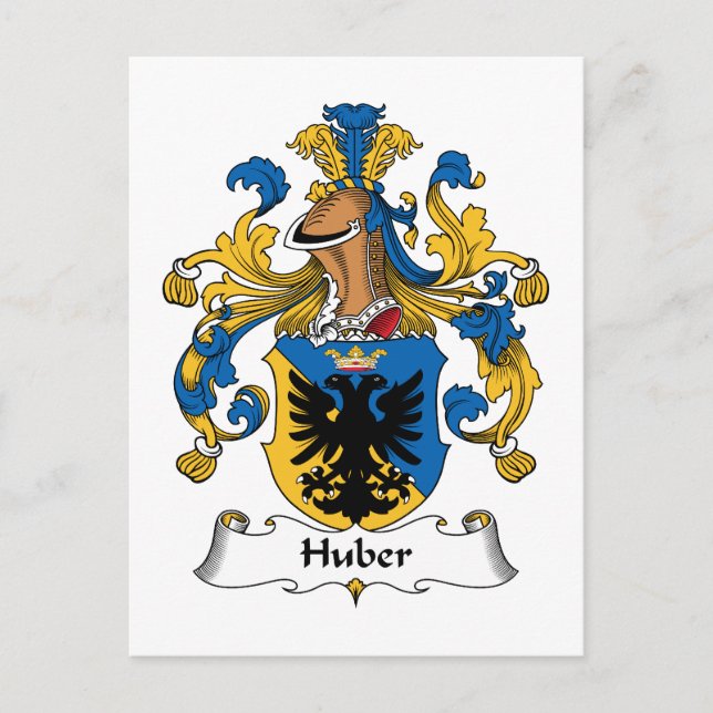 Huber Familienwappen Postkarte (Vorderseite)