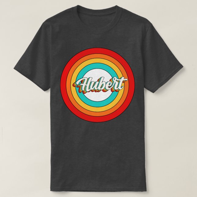 Hubert Name Shirt Vintag Hubert Circle (Design vorne)