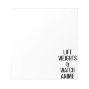 Hubgewicht und Anime - Inspirationsspielraum Notizblock