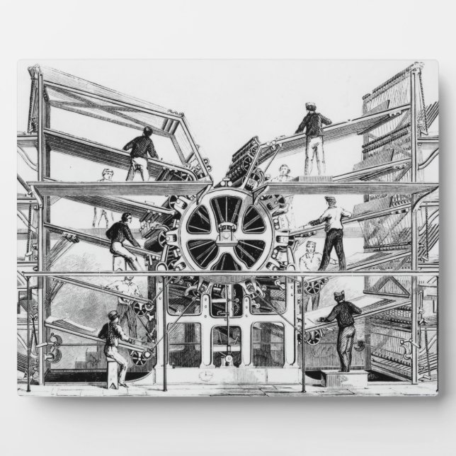 Hubraum der printing press invented by Richard Mar Fotoplatte (Vorderseite)