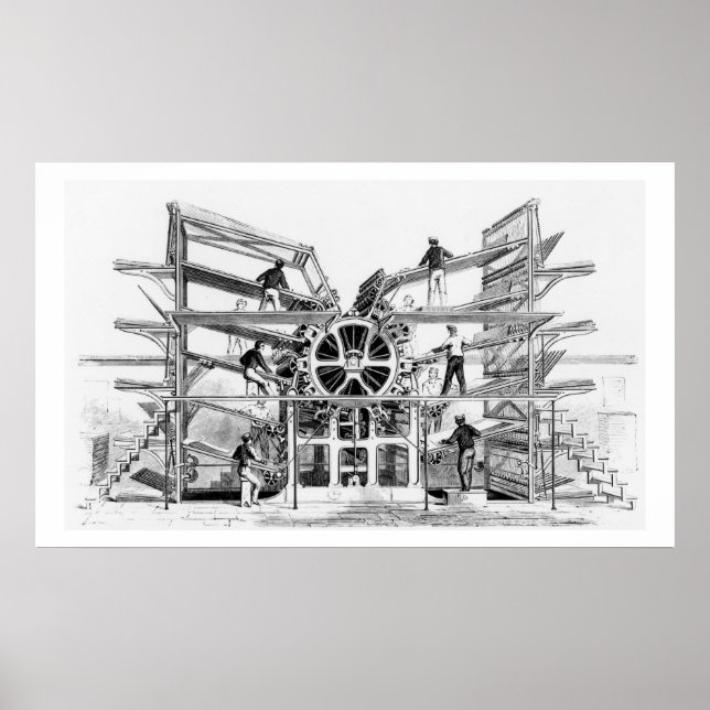 Hubraum der printing press invented by Richard Mar Poster (Vorne)