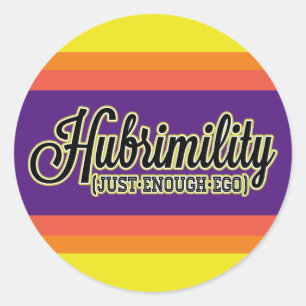 Hubrimility einfach genug Ego Bright Bars Gfx Runder Aufkleber