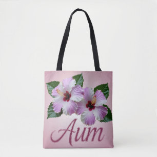 Hübsch AI Art Hibisken Om Tote Bag Tasche