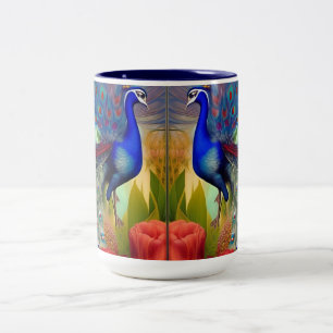 Hübsch als Pfau Zweifarbige Tasse