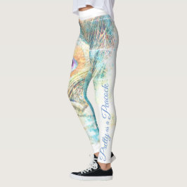 Hübsch als Pfauenfeder, pastellweiß Leggings