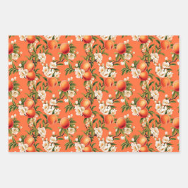 Hübsch als Pfirsich, Pfirsich Fuzz Themed Gift Geschenkpapier Set