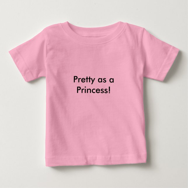 Hübsch als Princess Baby Tutu Body Anzug T-shirt (Vorderseite)