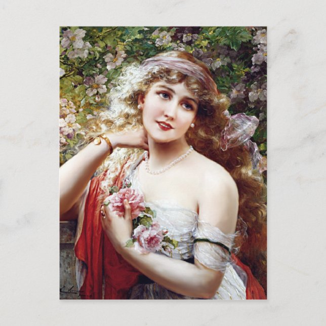 Hübsch als Rose Postkarte (Vorderseite)