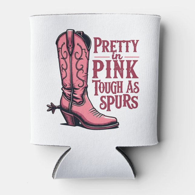 Hübsch als Spurs Cowgirl Boot Western Dosenkühler (Vorderseite)