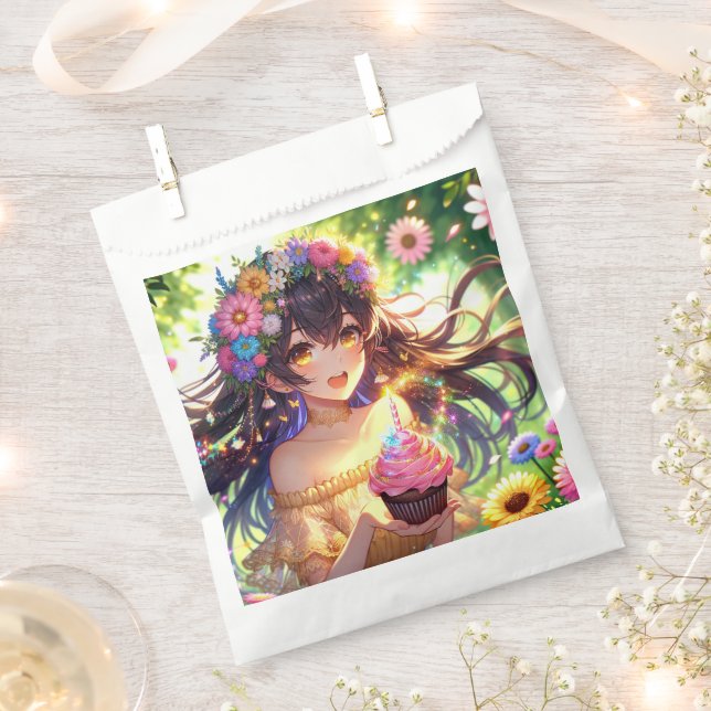 Hübsch Anime Girl Birthday Geschenktütchen (Ausgeschnitten)