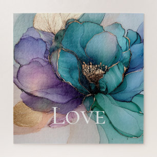 Hübsch Aqua Blau Lila Gold Blumenliebe
