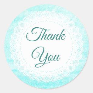 Hübsch Aqua Blue Danke Stickers