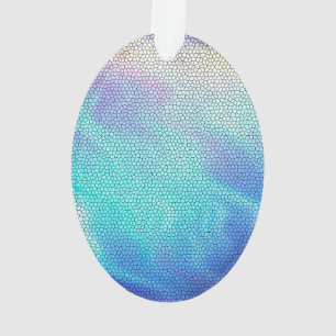 Hübsch Aqua Blue Lila Pastel Mosaic Tiles Ornament