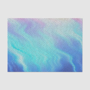 Hübsch Aqua Blue Lila Pastel Mosaic Tiles Seidenpapier