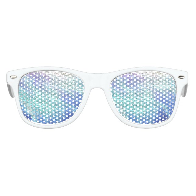 Hübsch Aqua Blue Lila Pastel Mosaic Tiles Sonnenbrille (Vorderseite)