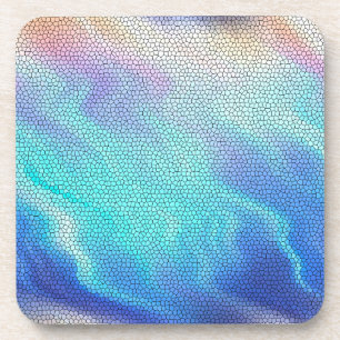 Hübsch Aqua Blue Lila Pastel Mosaic Tiles Untersetzer