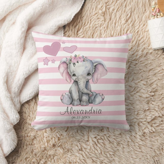 Hübsch Baby Elephant Kinderzimmer Kissen (Decke)