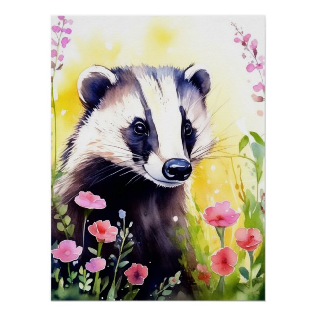 Hübsch Badger Fantasy Art Poster (Vorderseite)