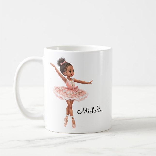 Hübsch Ballerina Girl Custom Kaffeetasse (Links)