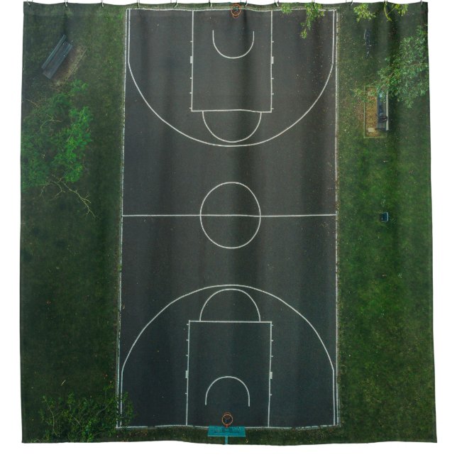 Hübsch Basketball Duschvorhang (Vorderseite)