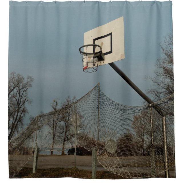 Hübsch Basketball Duschvorhang (Vorderseite)