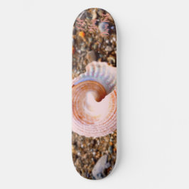 HÜBSCH BEACH FOTO PINK MUSCHEL AUF BROWNEN PEBBLES SKATEBOARD