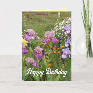 Hübsch Beaded Iris Garden Blume Blumenkarte Karte