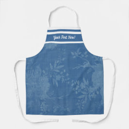 Hübsch Blau auf blauem Blumenmuster Schürze