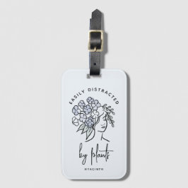 Hübsch Blauer Blumenstrauß Pflanze Distracted Gard Gepäckanhänger