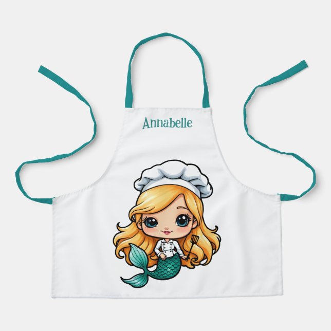 Hübsch Blonde Mermaid Koch personalisieren Schürze (Vorderseite)