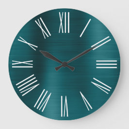 Hübsch Blue Aquamarin Ombre Foil White Große Wanduhr