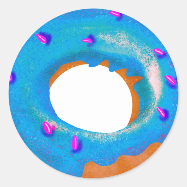 Hübsch Blue Berry Donut Wall Aufkleber (Vorderseite)