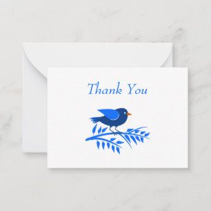 Hübsch Blue Bird Nature Einfach Danke Custom Mitteilungskarte