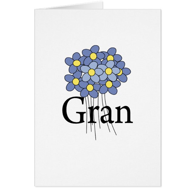 Hübsch Blue Blume Gran T - Shirt (Vorne)