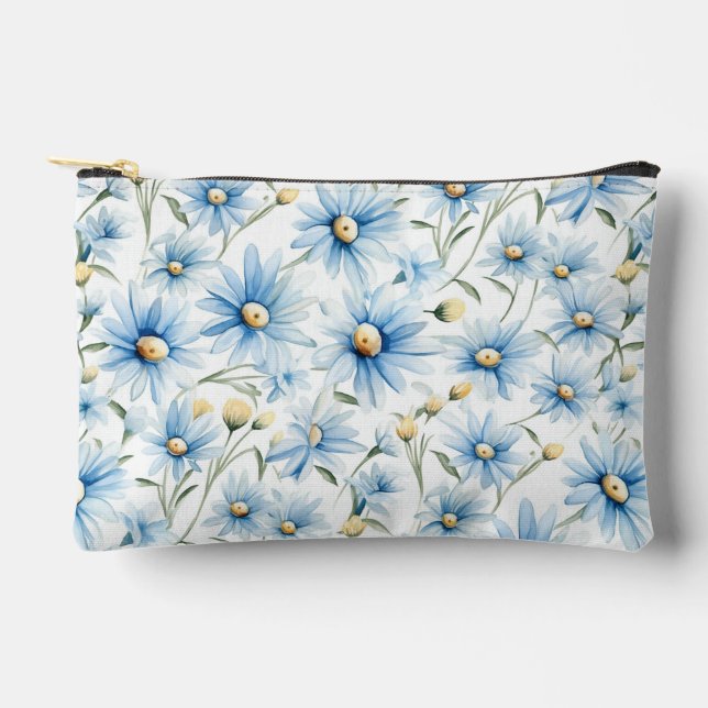 Hübsch Blue Daisies Zubehörtasche (Vorderseite)