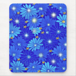 Hübsch Blue Daisy Muster Mousepad