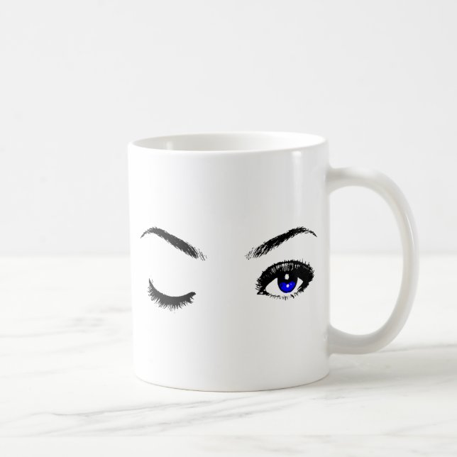 Hübsch Blue Eyes Winking Kaffeetasse (Rechts)