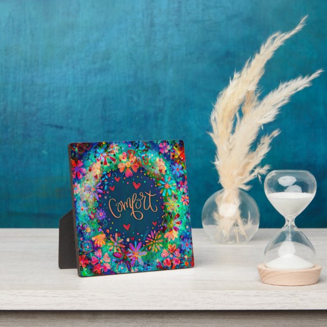 Hübsch Blue Floral Boho Comfort Inspirivity Fotoplatte (InSitu)