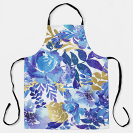 Hübsch Blue Foral Vollständige Schürze