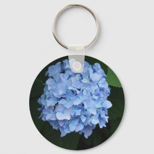 Hübsch Blue Hydrangea Floral Foto Schlüsselanhänger