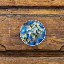 Hübsch Blue Hydrangea Floral Keramikknauf