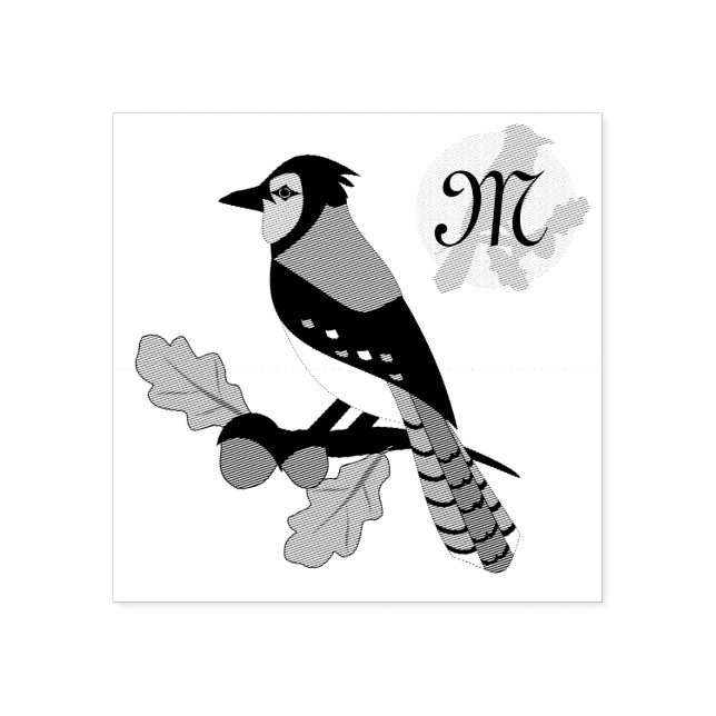 Hübsch Blue Jay Bird Gummistempel (Prägung)