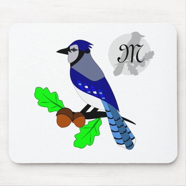 Hübsch Blue Jay Bird Mousepad (Vorne)