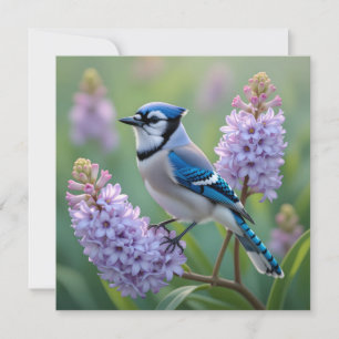 Hübsch Blue Jay Stehend auf Lilac Branchen