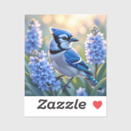 Hübsch Blue Jay und Lilacs Aufkleber