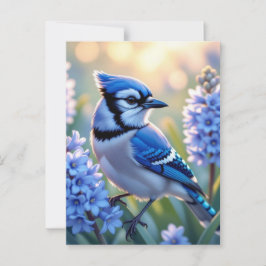 Hübsch Blue Jay und Lilacs | Just Sprichwort Hi Postkarte
