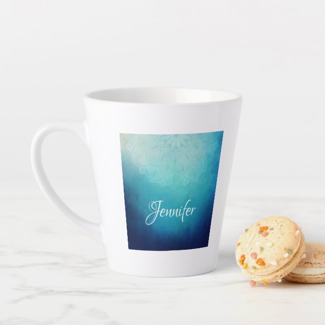 Hübsch Blue Mandala Abstrakt Milchtasse (Beispiel)