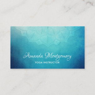 Hübsch Blue Mandala Abstrakt Visitenkarte