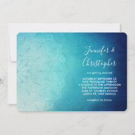 Hübsch Blue Mandala Abstrakt Wedding Einladung