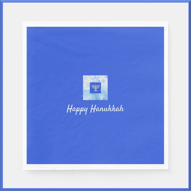 Hübsch Blue Menorah Hanukkah Serviette (Von Creator hochgeladen)